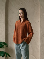 Quarter-Zip Knitwear - Pumpkin Spice