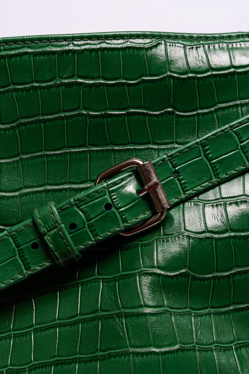 Crocodile Day Bag - Dark Green