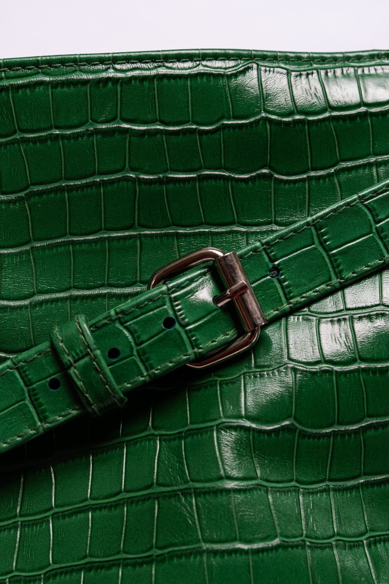 Crocodile Day Bag - Dark Green