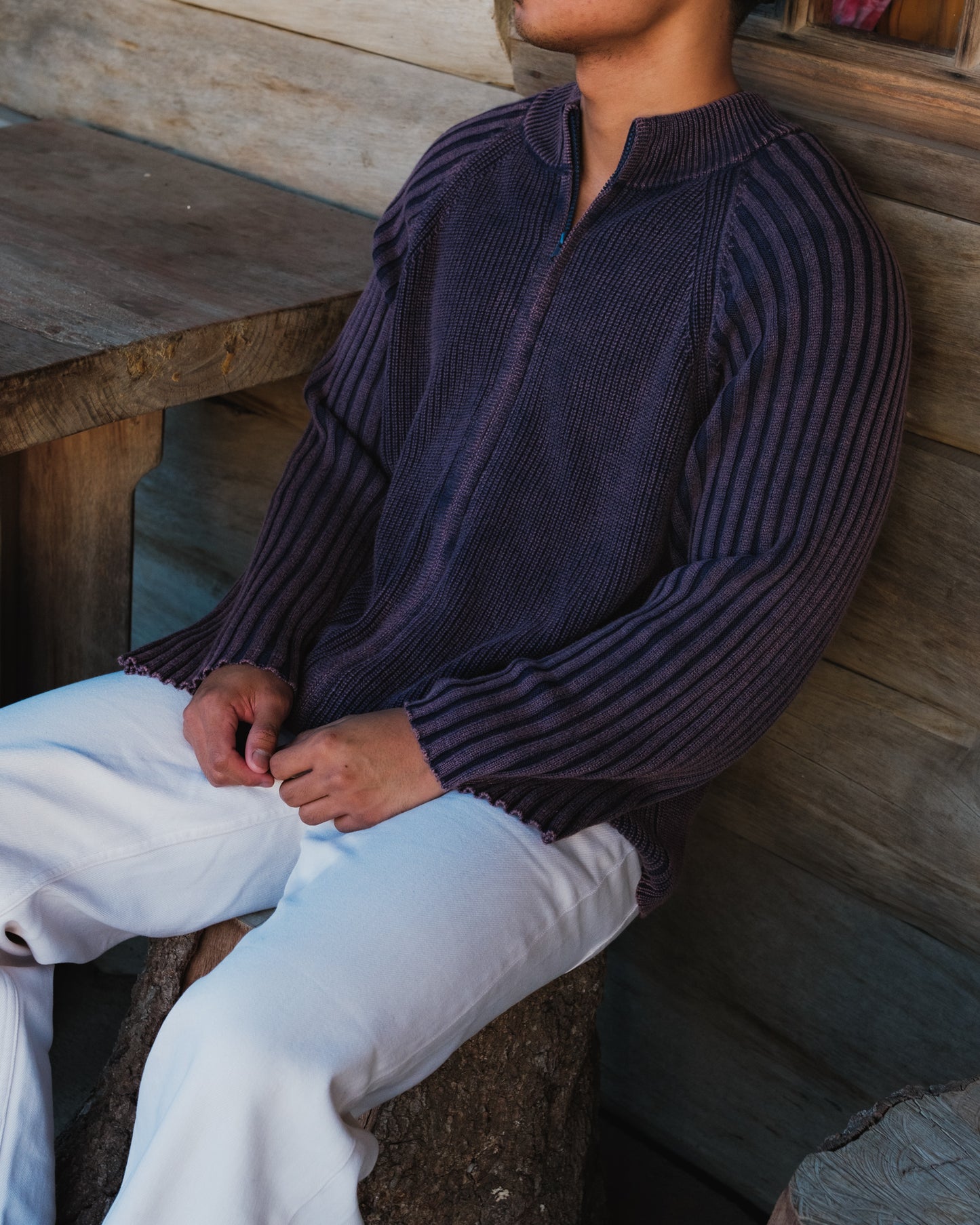 Full-Zip Knitwear - Ube