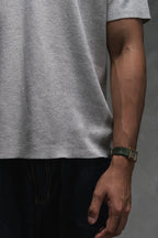 Knit Short-sleeve Henley - Heather Grey