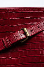 Crocodile Day Bag - Red Wine