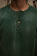 Sun Faded Henley - Vintage Green