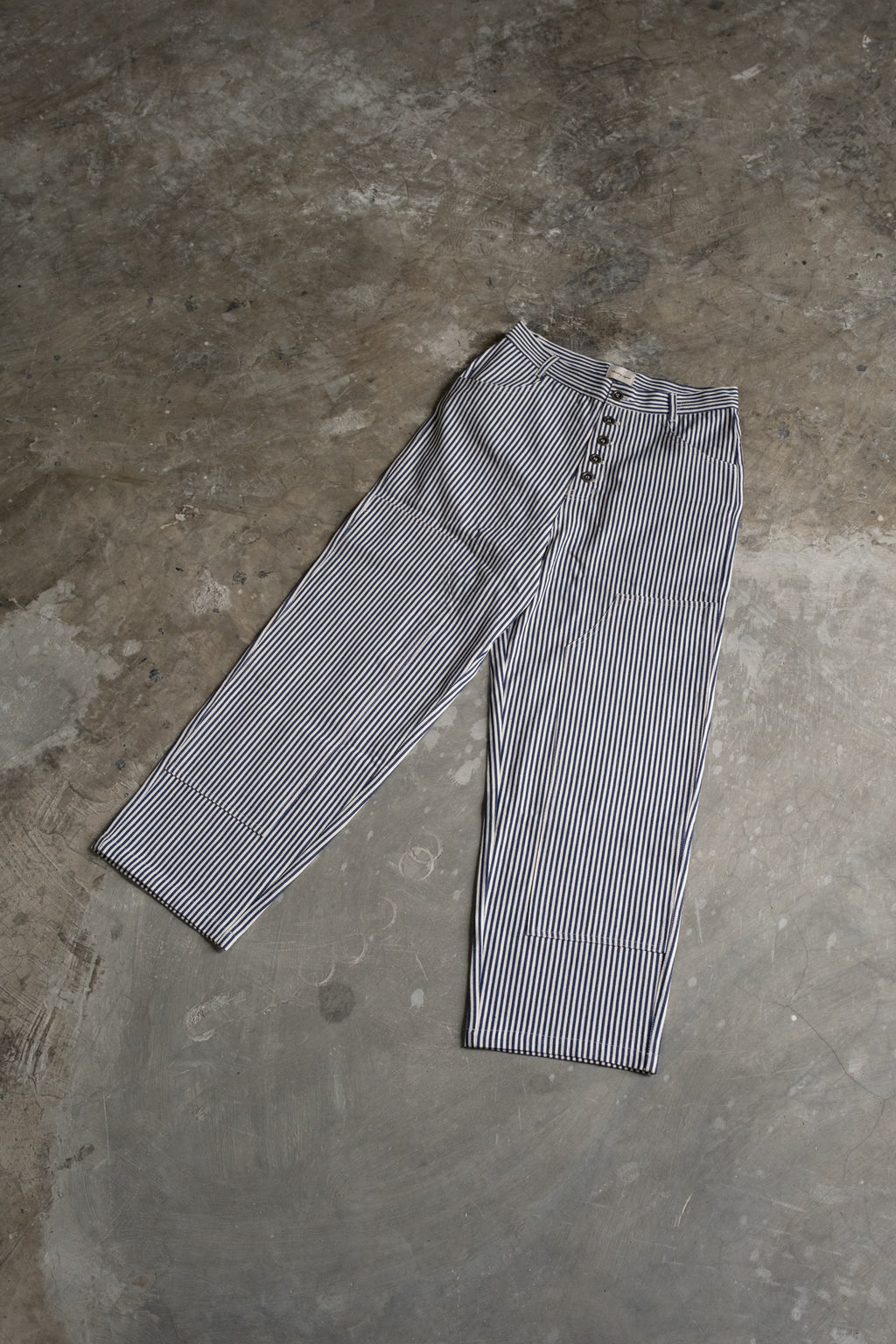 Pinstripe Pants - Navy Blue
