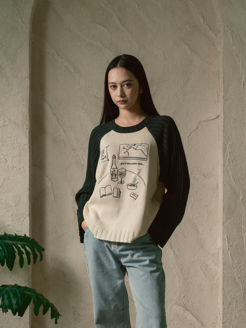 Knit Sweater - Curtain Call Embroidery