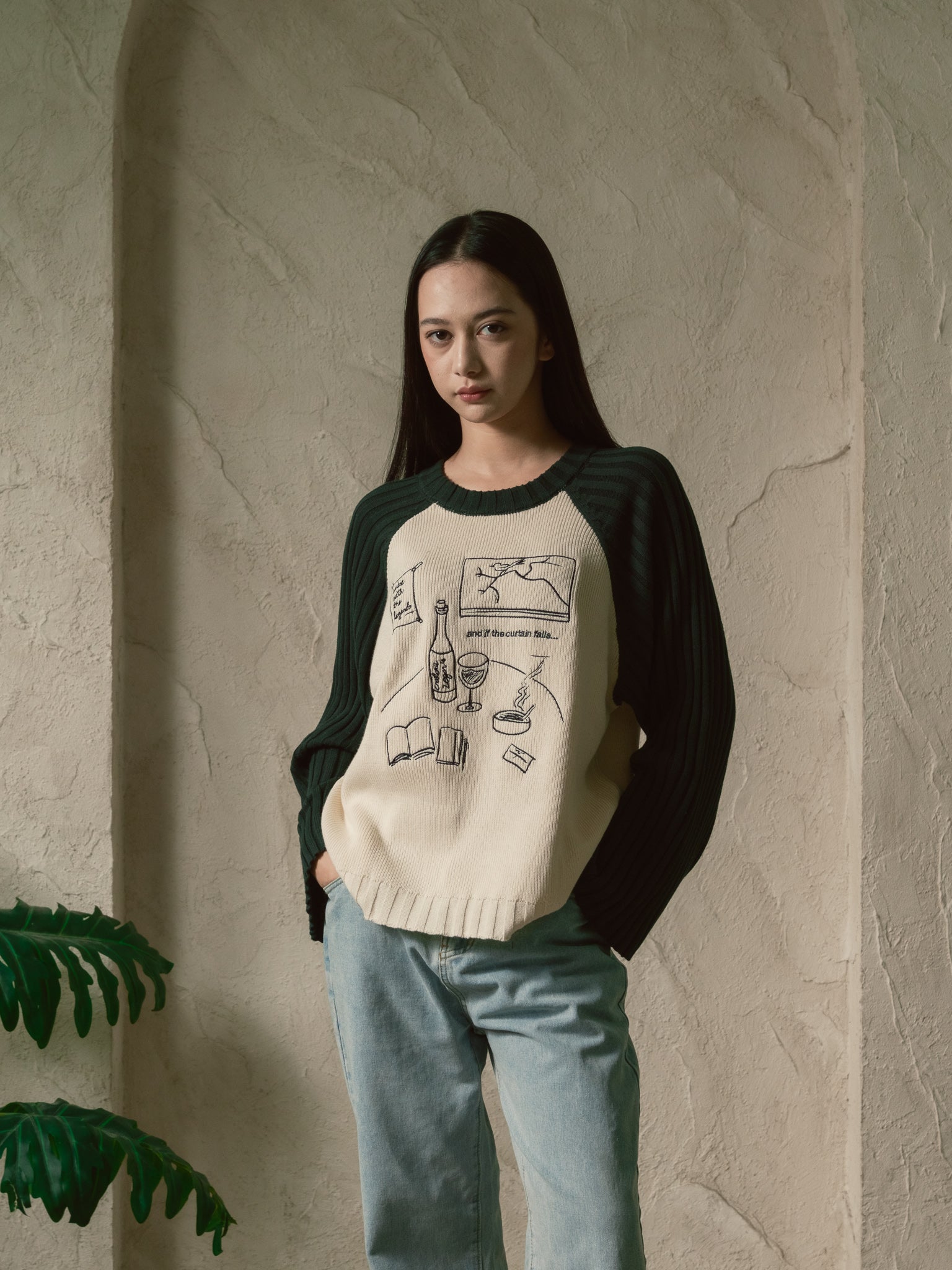 Knit Sweater - Curtain Call Embroidery