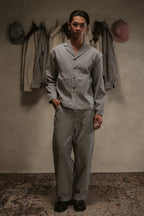 Pinstripe Jacket - Navy Blue