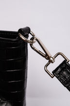Crocodile Day Bag - Jet Black