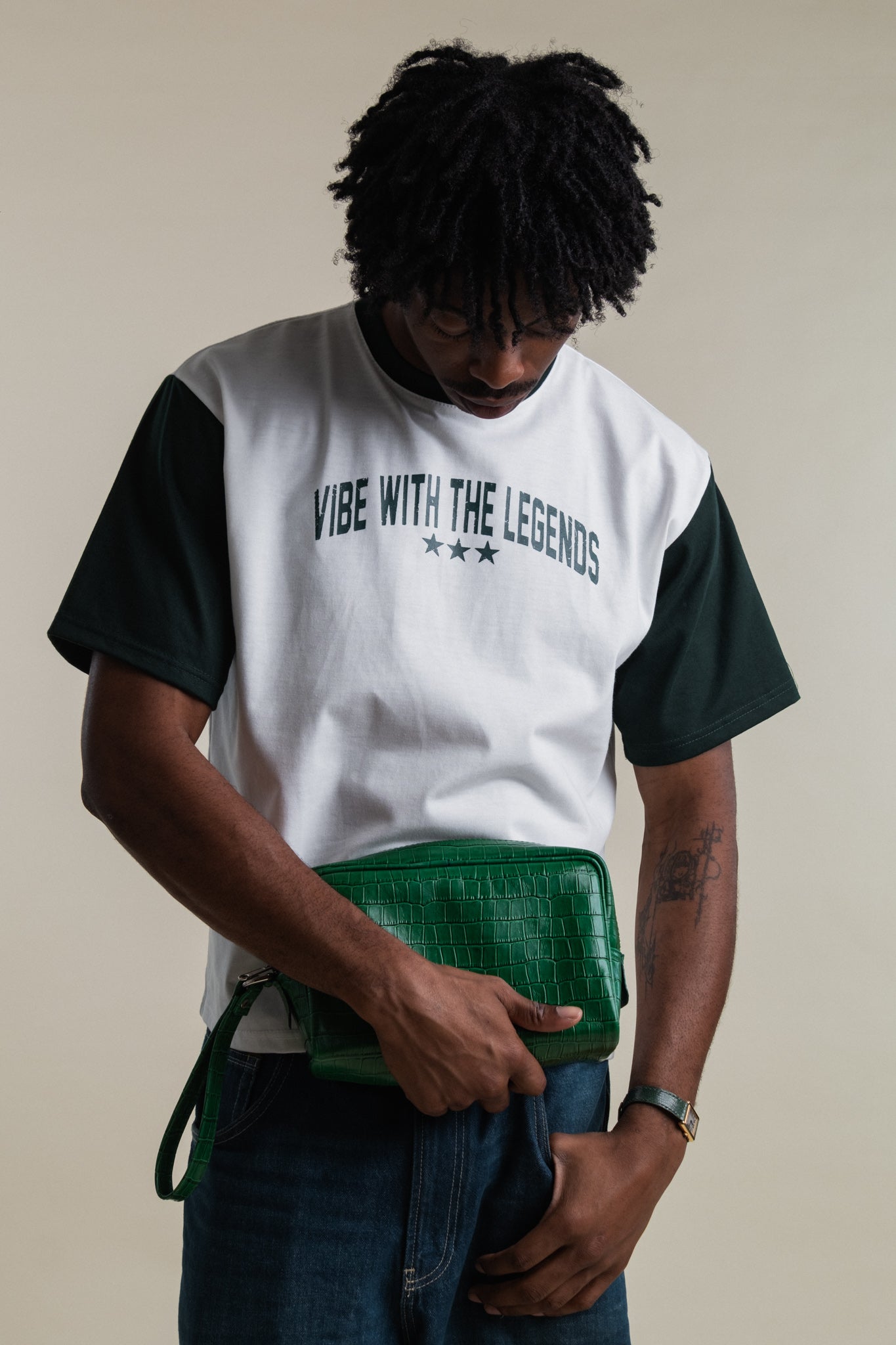 Crocodile Dopp Kit - Dark Green