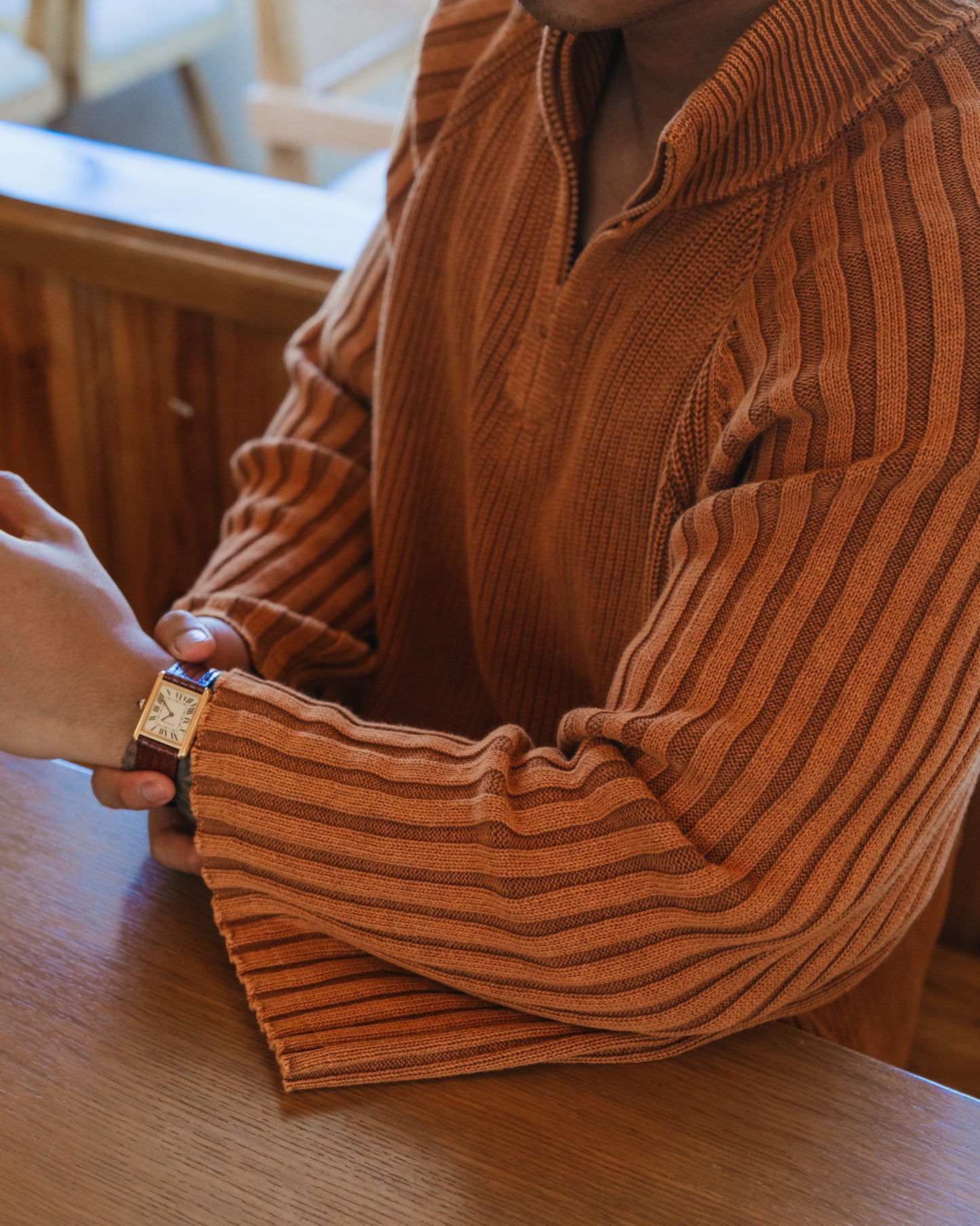 Quarter-Zip Knitwear - Pumpkin Spice
