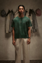 Sun Faded Henley - Vintage Green