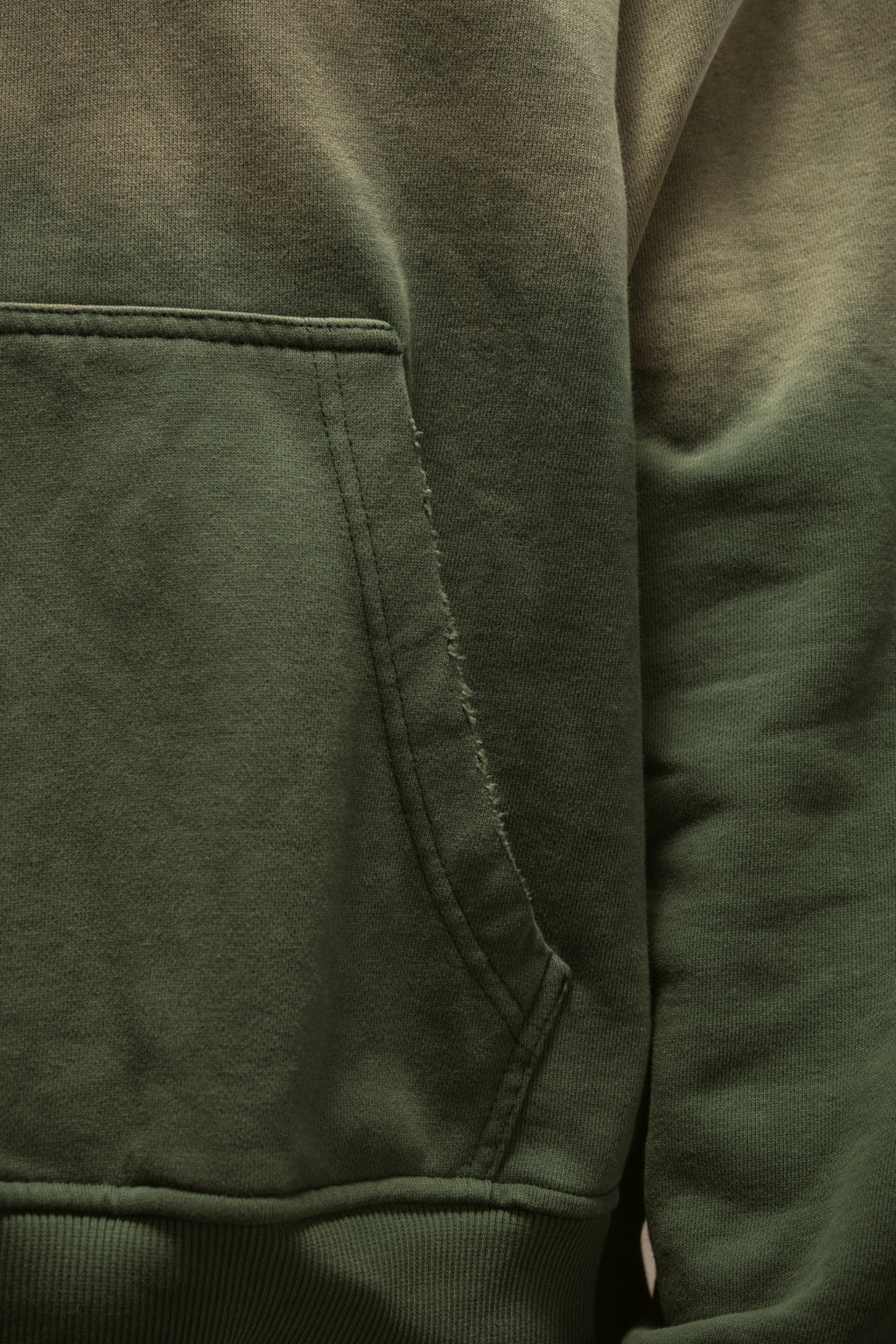 Sun Faded Hoodie Henley - Vintage Green