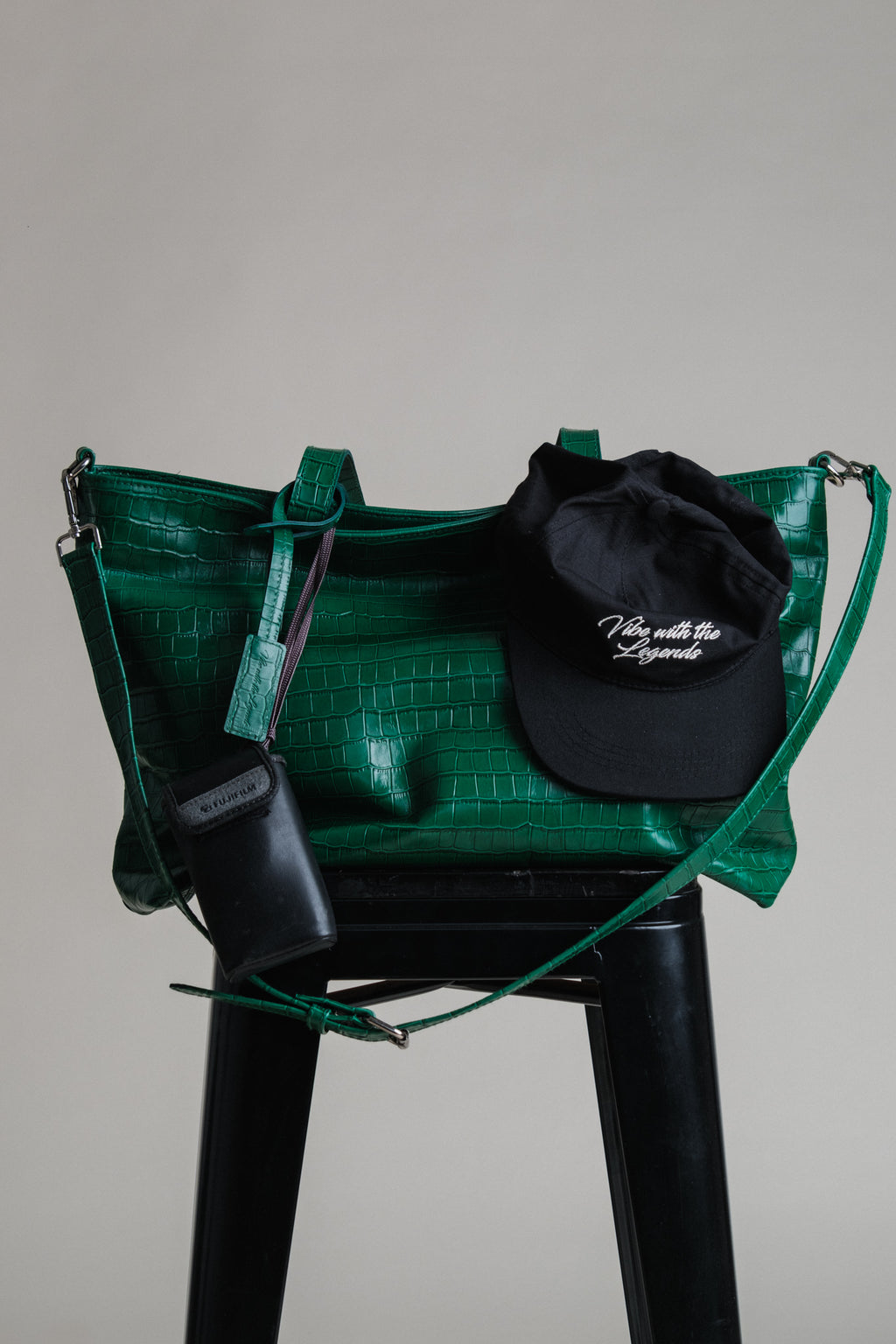 Crocodile Day Bag - Dark Green