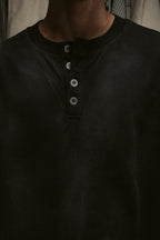 Sun Faded Henley - Vintage Black