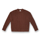 Cable Knit Sweater - Brown