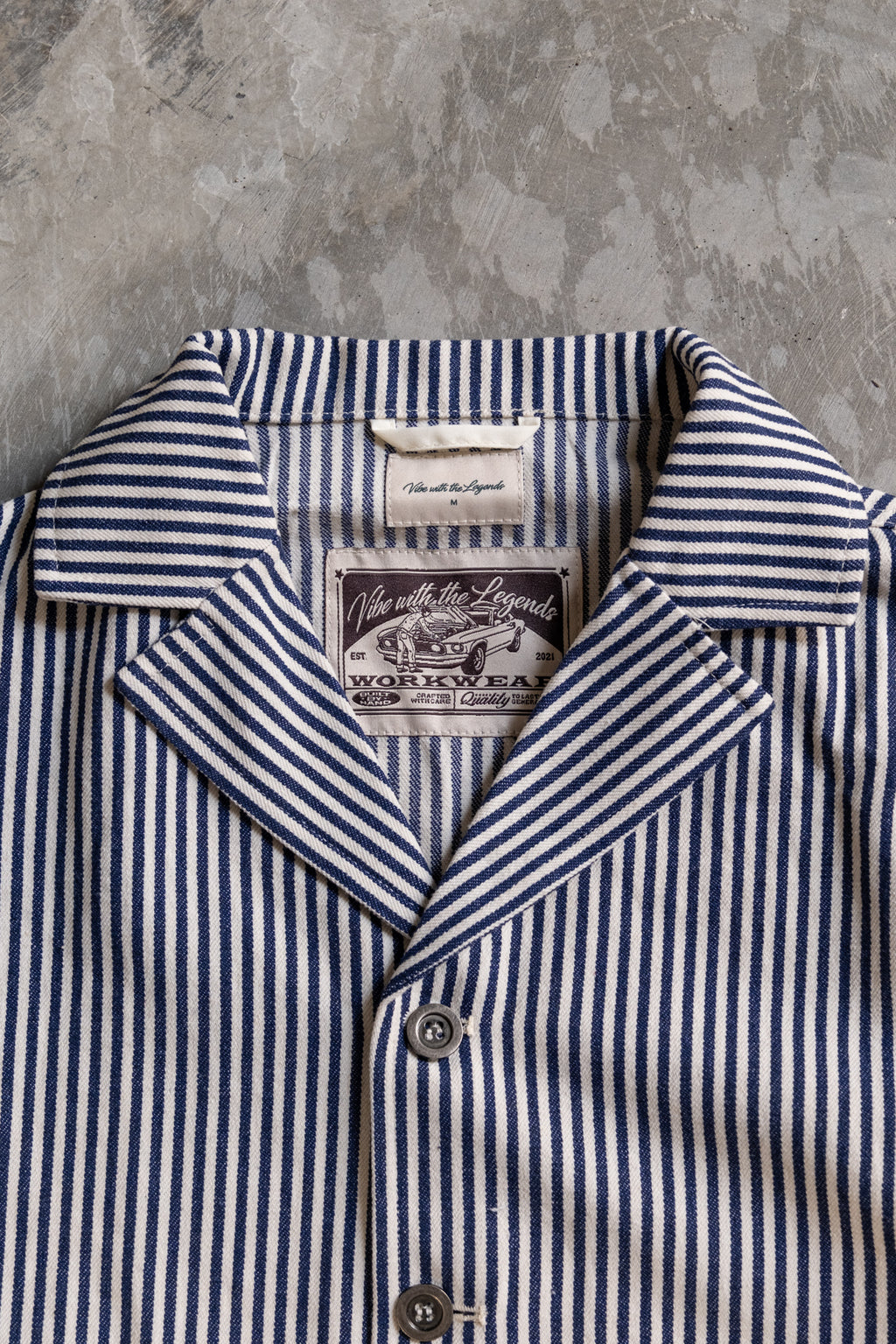 Pinstripe Jacket - Navy Blue