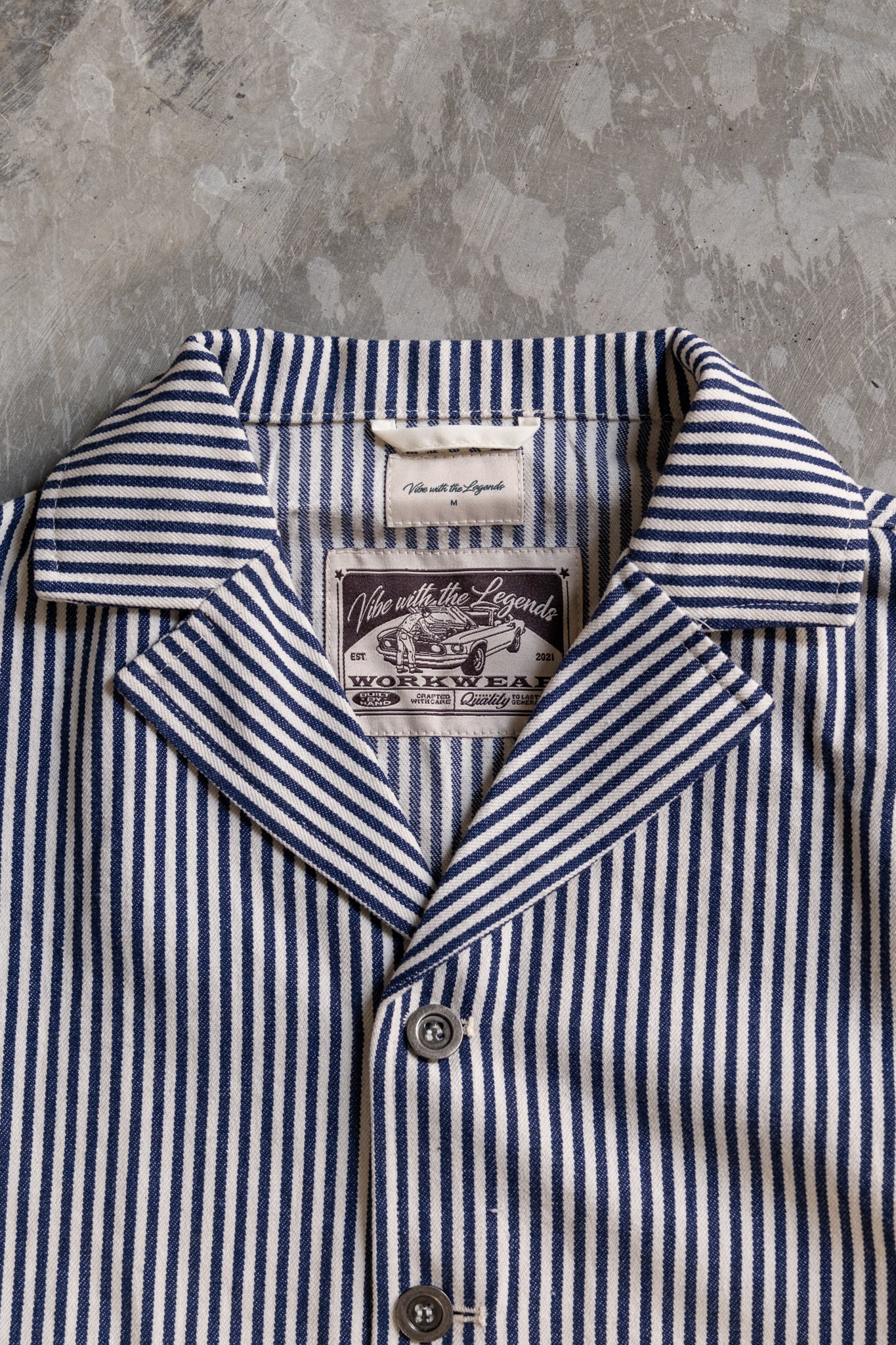 Pinstripe Jacket - Navy Blue