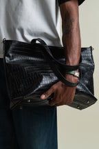 Crocodile Day Bag - Jet Black