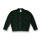 Collar Knit Cardigan - Emerald Green