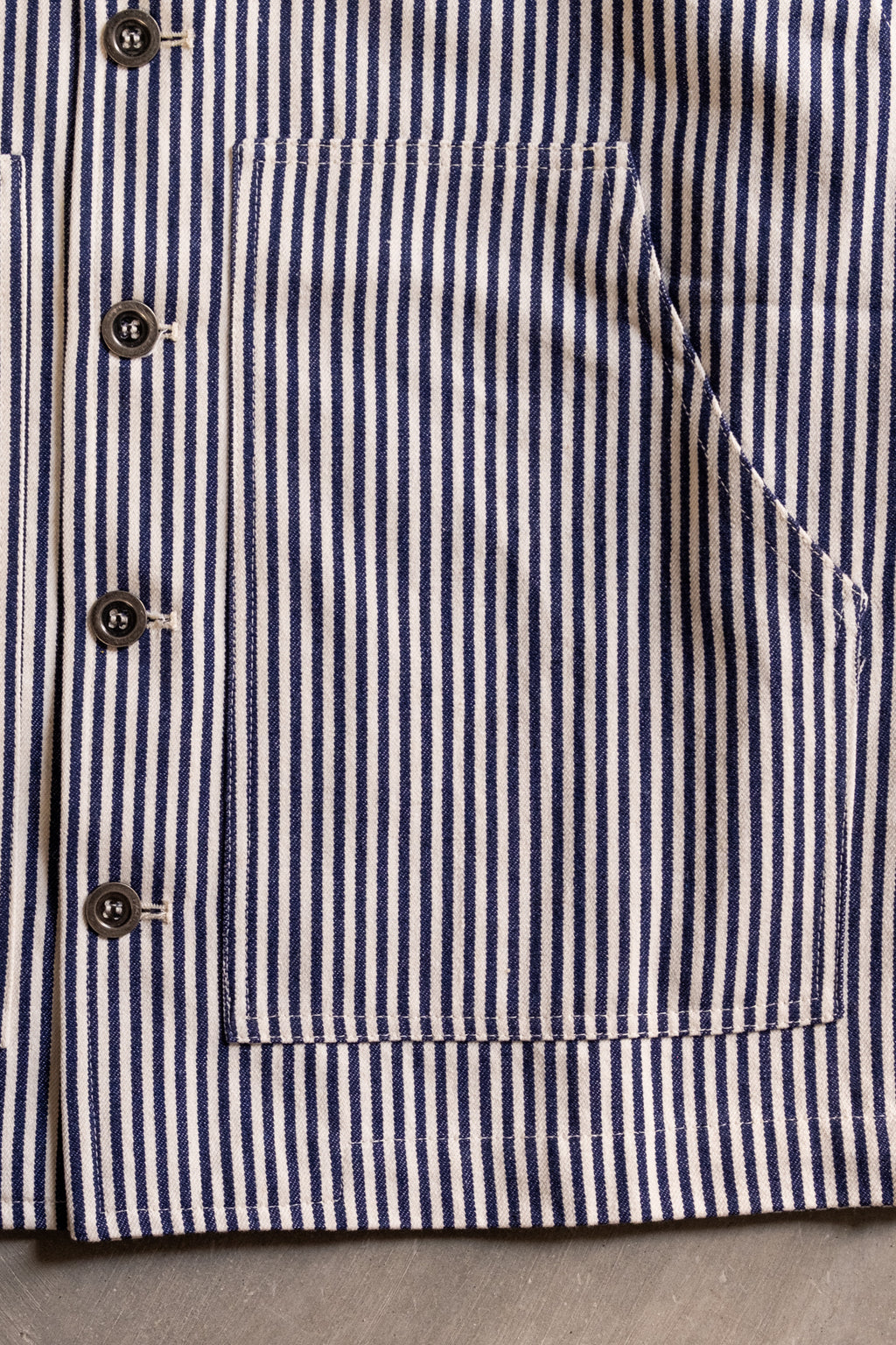 Pinstripe Jacket - Navy Blue