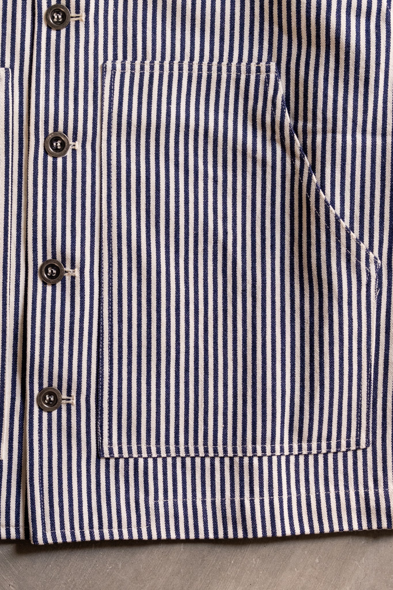 Pinstripe Jacket - Navy Blue