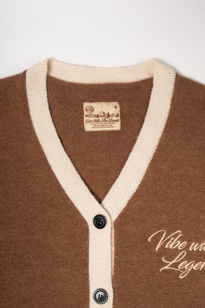 Mohair Knit Cardigan - Walnut Brown