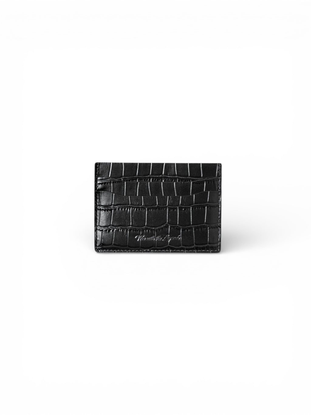 Crocodile Card Holder - Jet Black