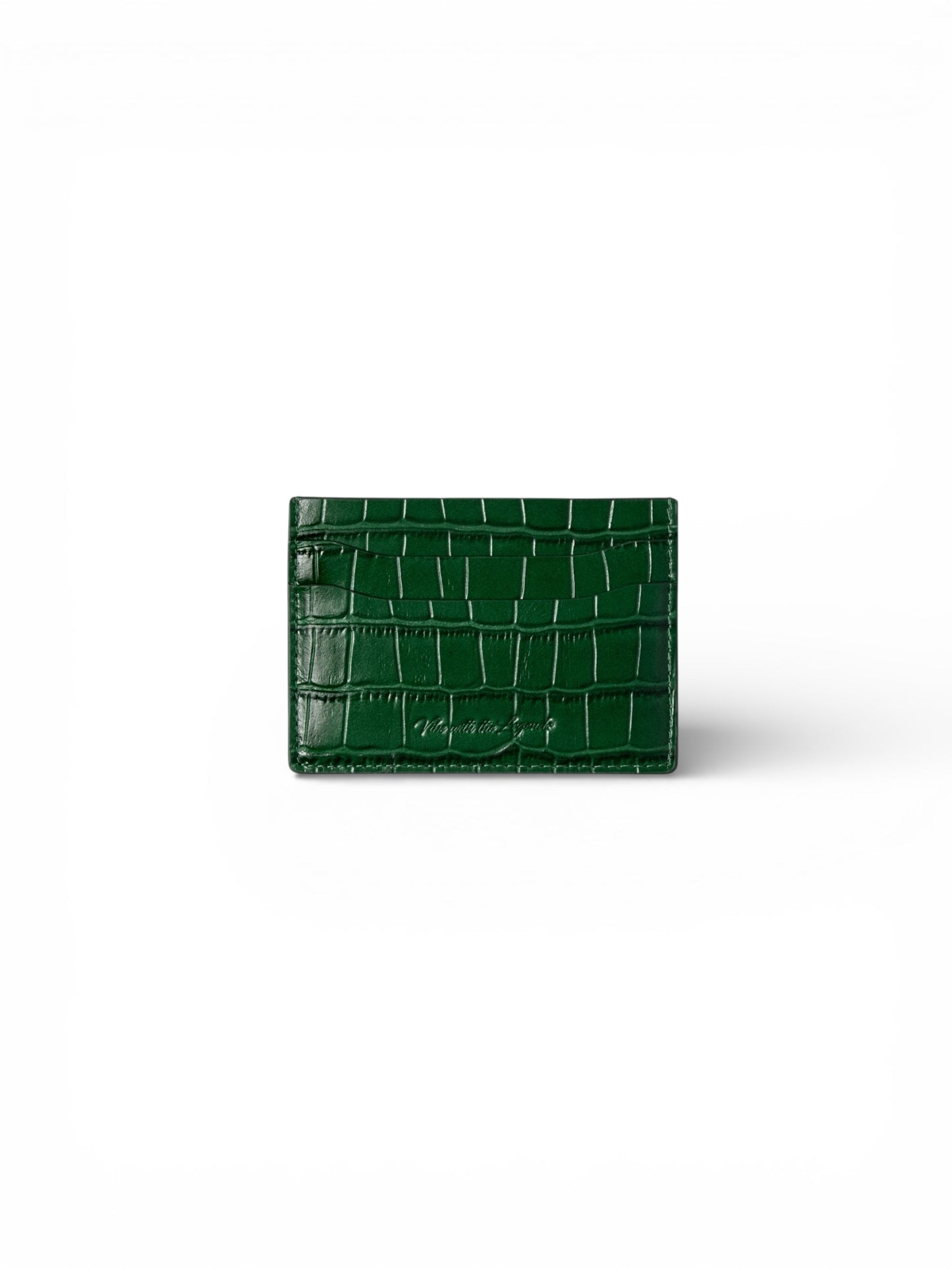 Crocodile Card Holder - Dark Green