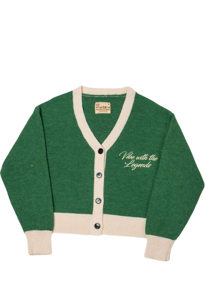 Mohair Knit Cardigan - Pine Green