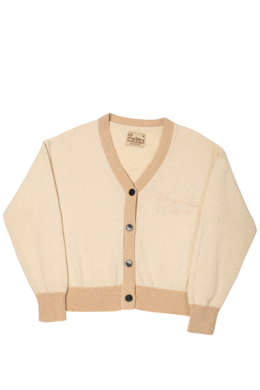 Mohair Knit Cardigan - Cream Latte