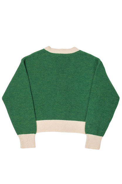 Mohair Knit Cardigan - Pine Green