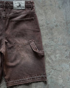 Denim Shorts - Washed Brown