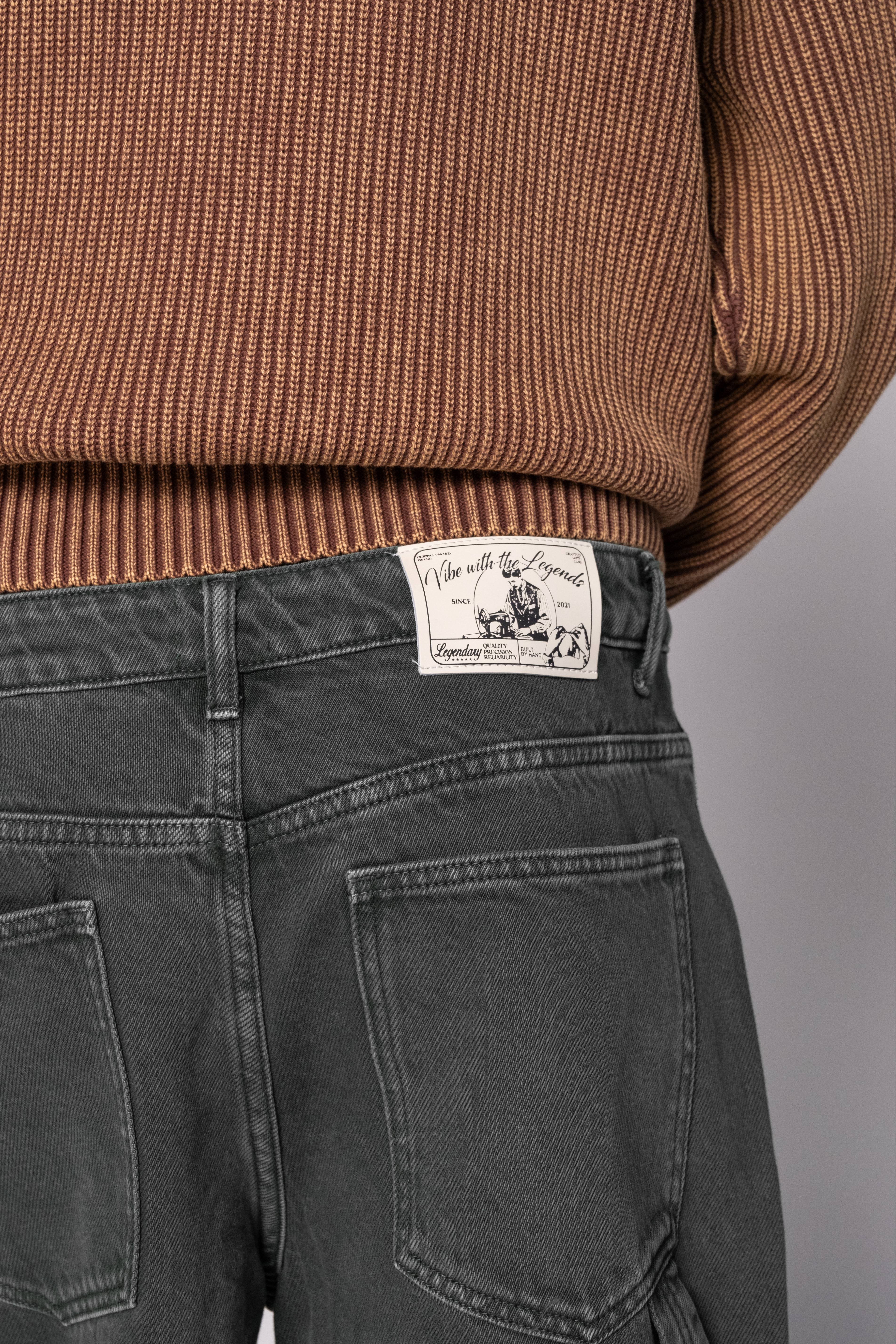 Denim Shorts - Washed Green