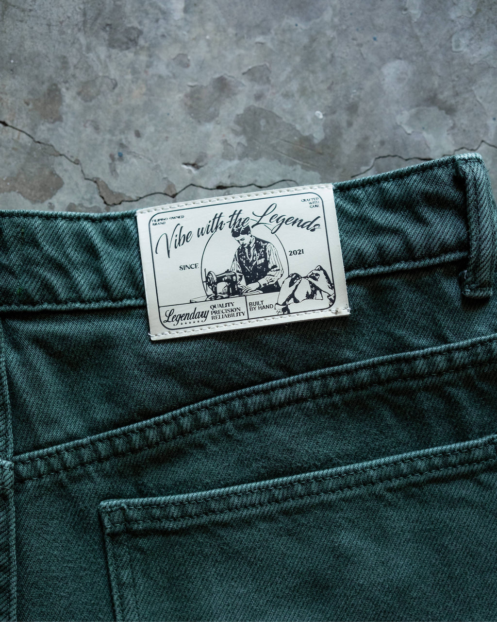 Denim Shorts - Washed Green