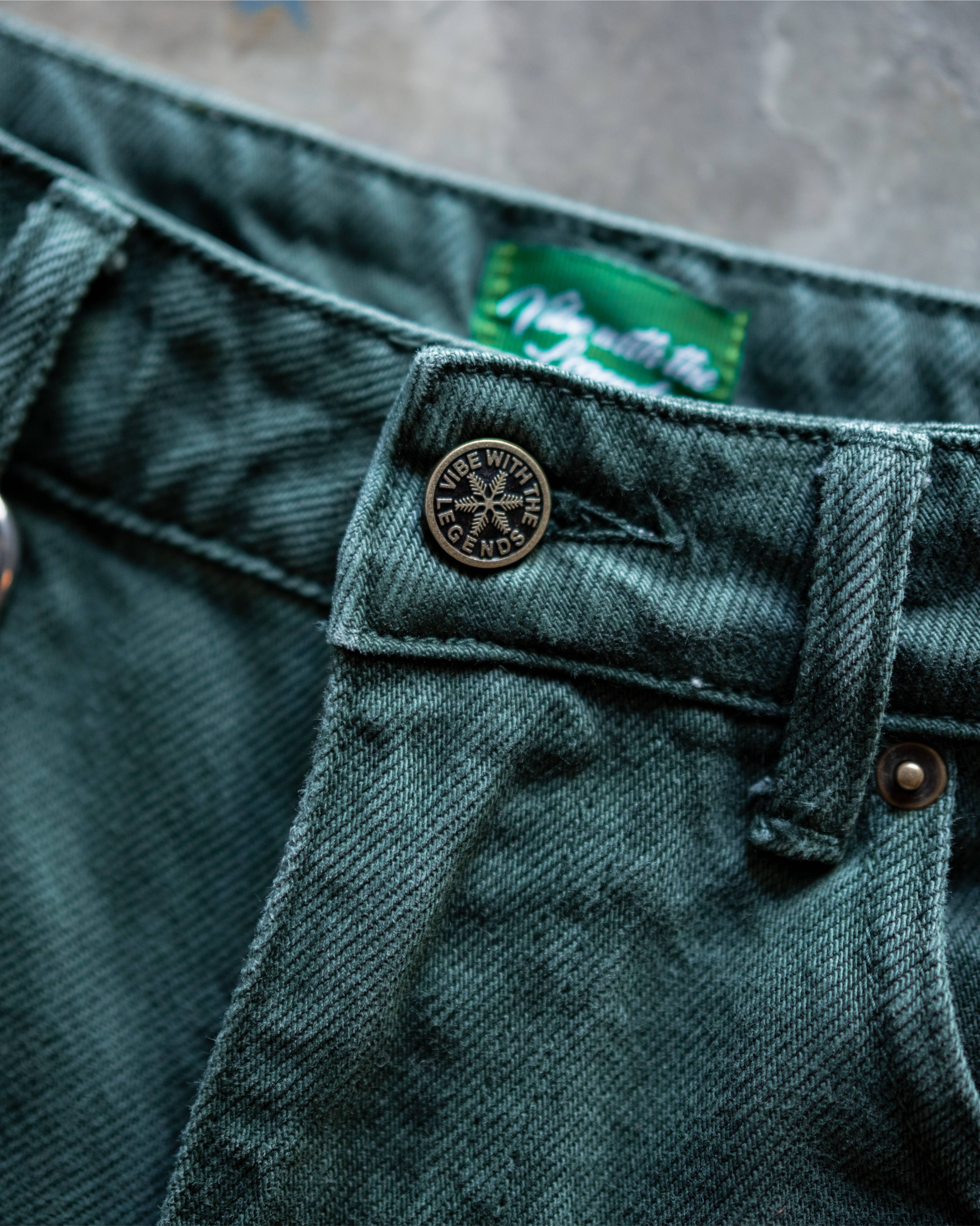 Denim Shorts - Washed Green