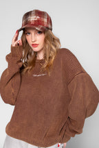 Heavy Knit Sweater - Retro Brown