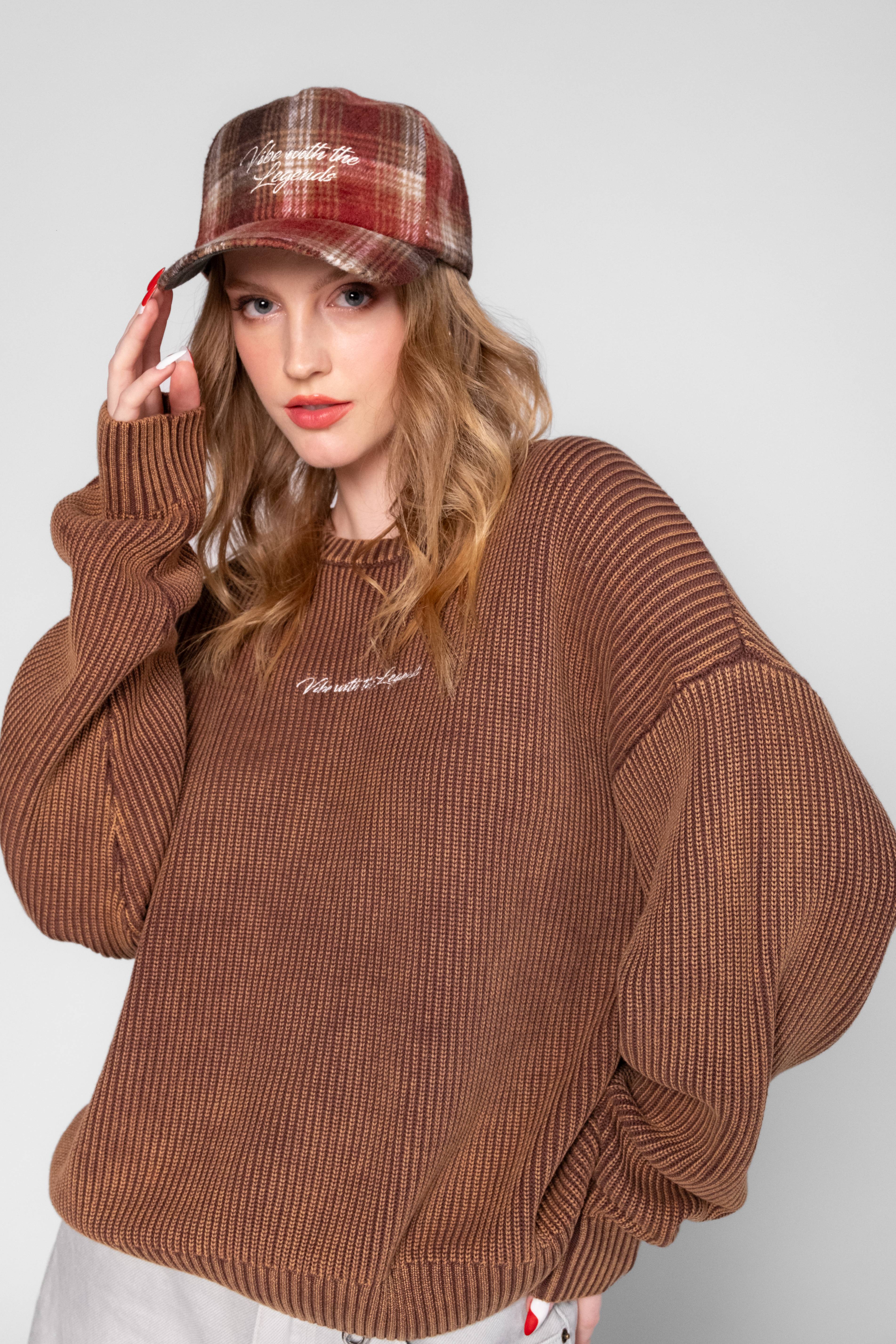 Heavy Knit Sweater - Retro Brown