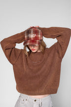 Heavy Knit Sweater - Retro Brown