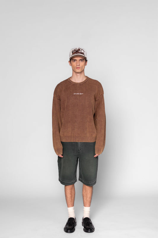 Heavy Knit Sweater - Retro Brown