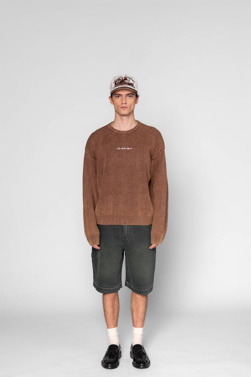 Heavy Knit Sweater - Retro Brown