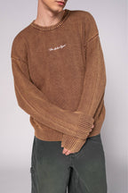 Heavy Knit Sweater - Retro Brown
