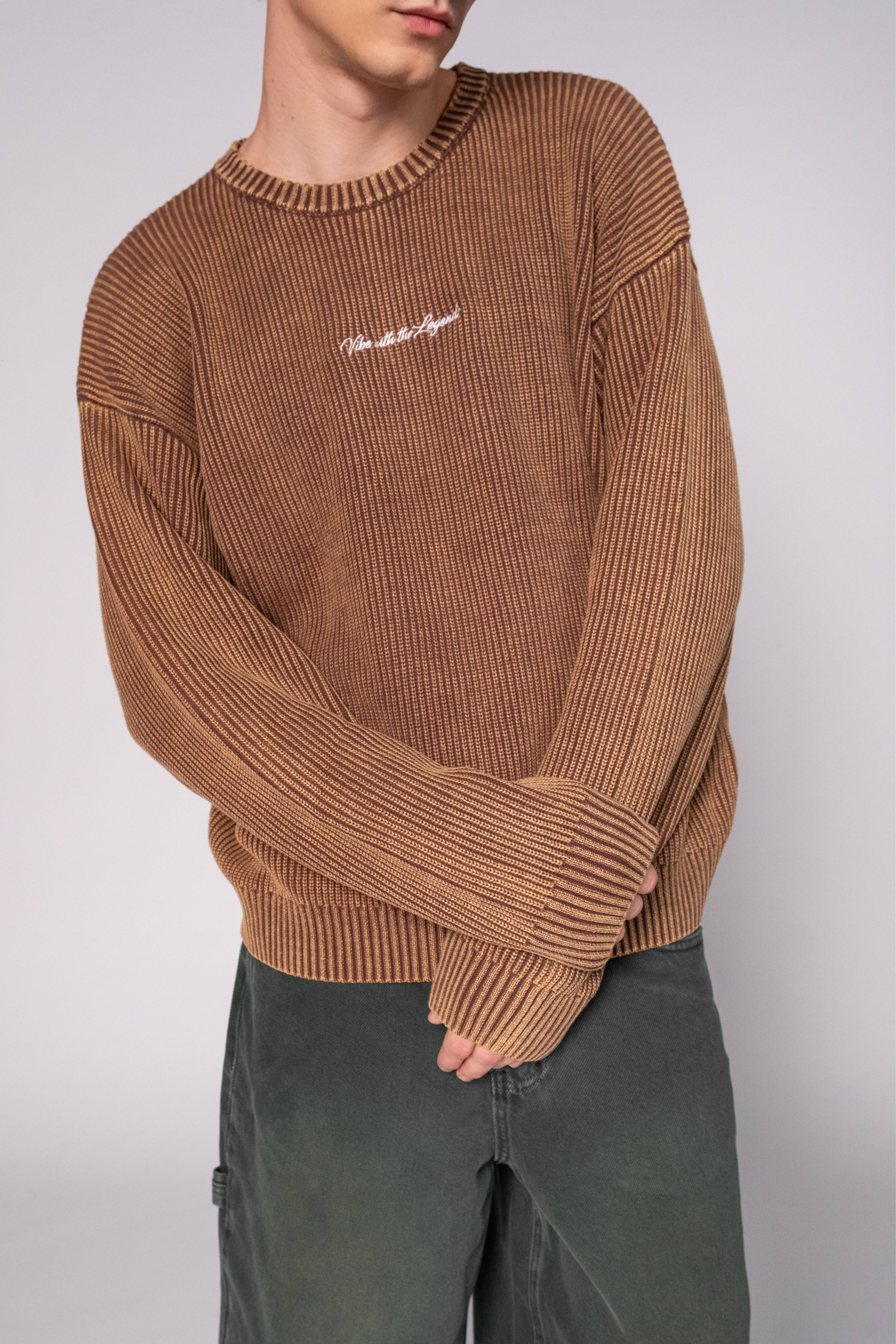 Heavy Knit Sweater - Retro Brown