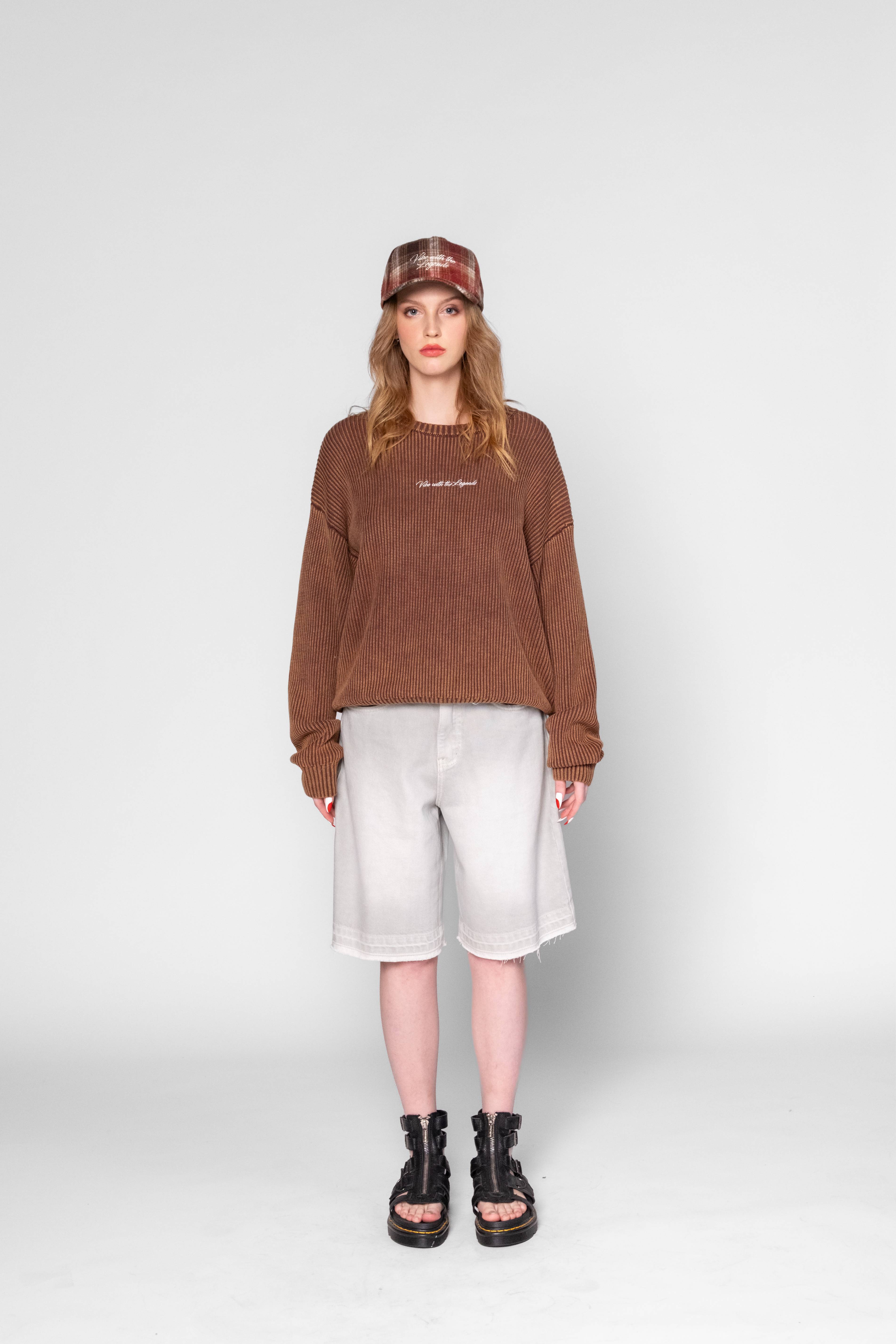 Heavy Knit Sweater - Retro Brown