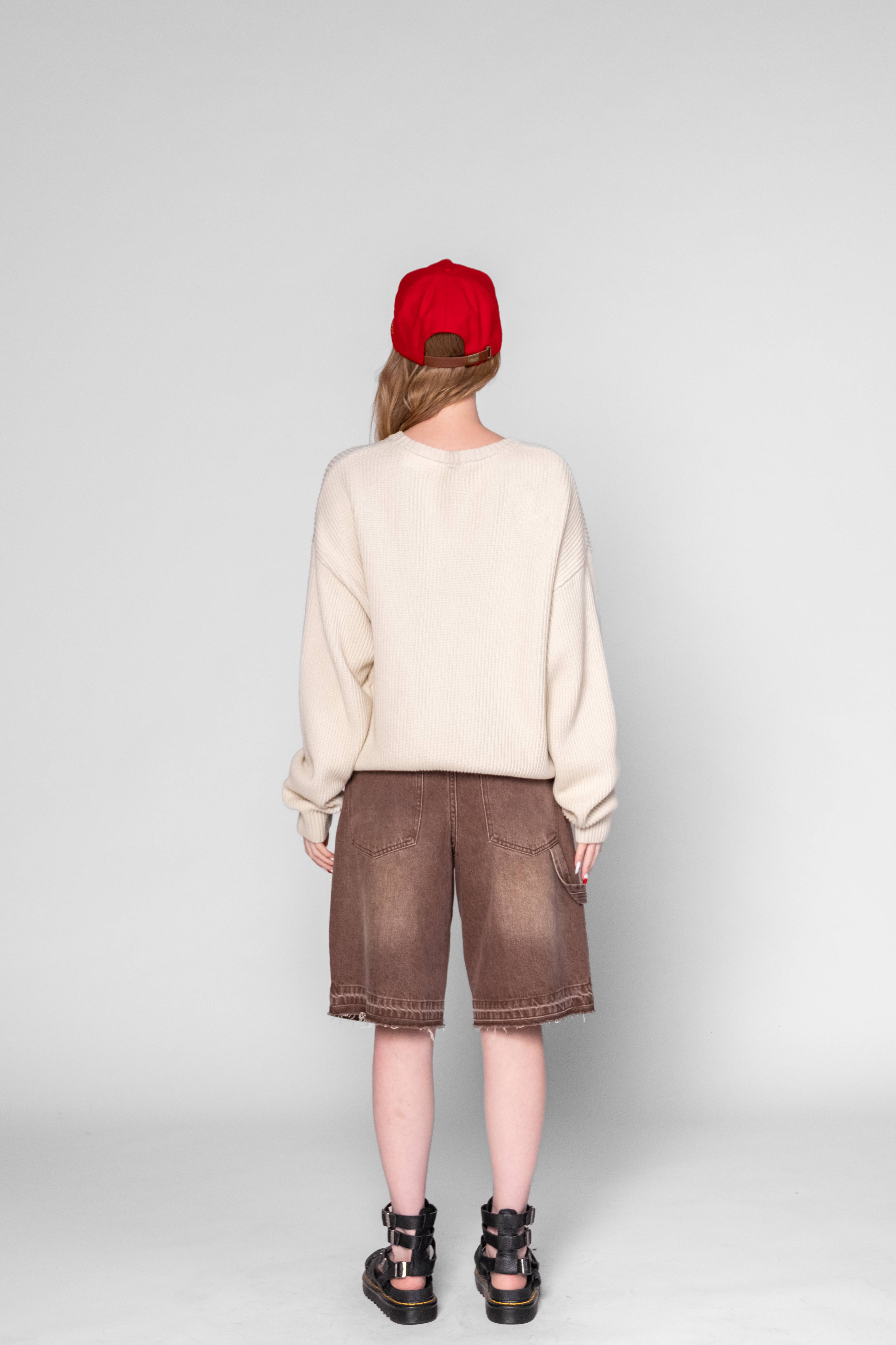 Heavy Knit Sweater - Cream