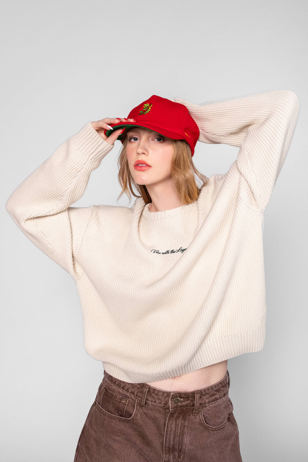 Heavy Knit Sweater - Cream
