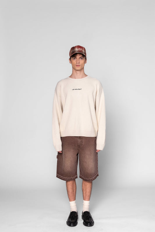 Heavy Knit Sweater - Cream