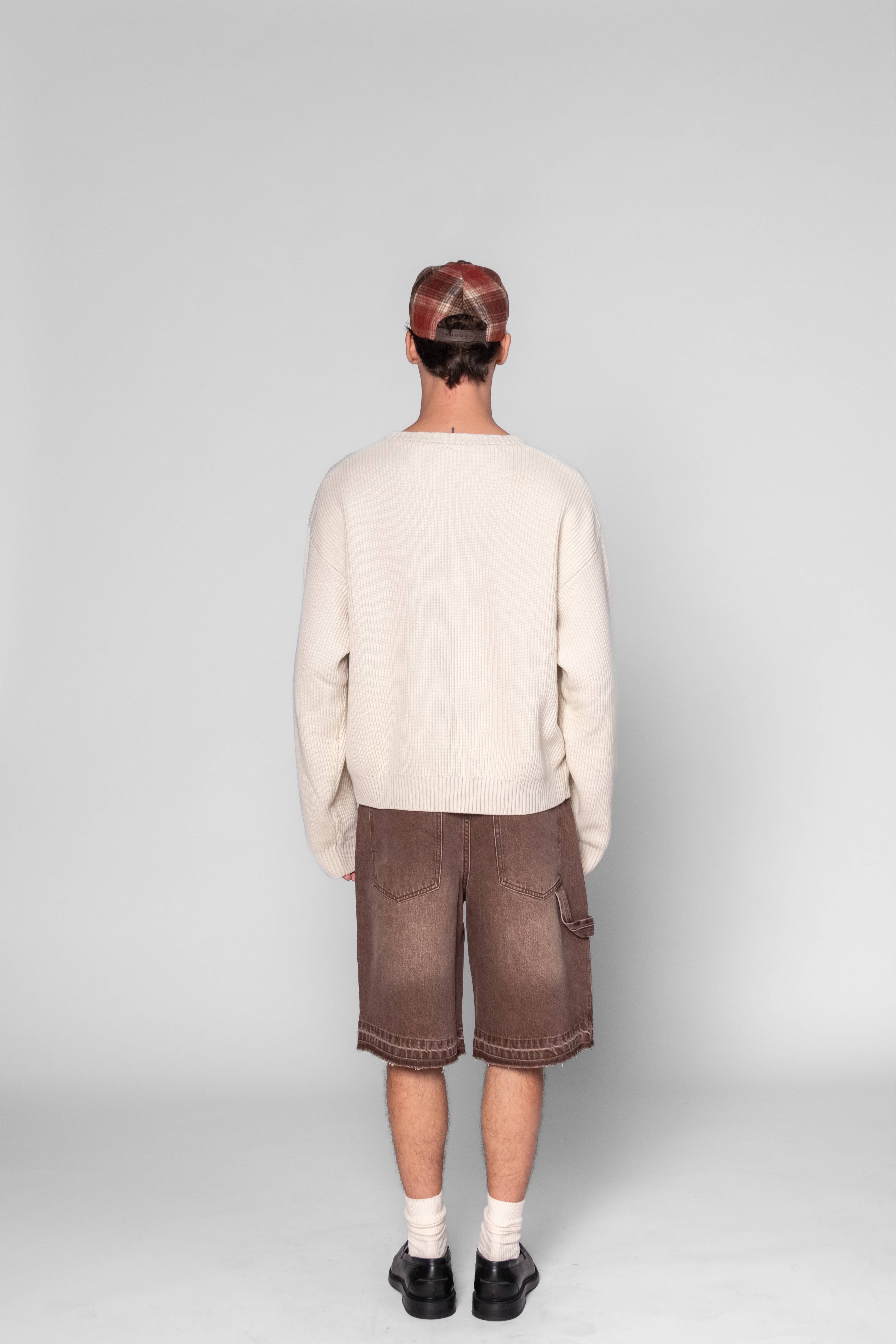 Heavy Knit Sweater - Cream