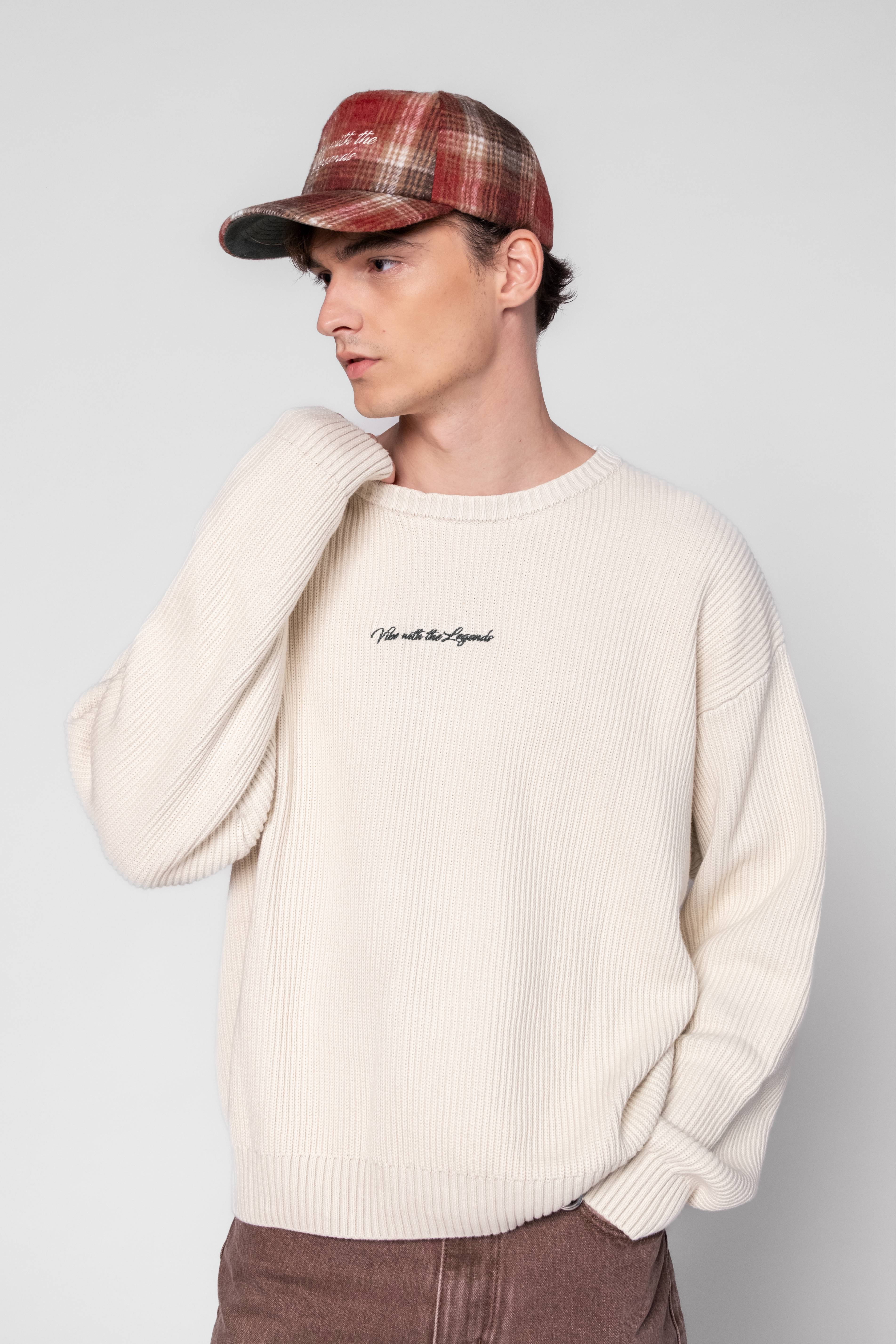 Heavy Knit Sweater - Cream