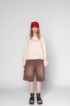 Heavy Knit Sweater - Cream