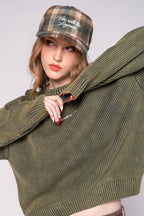 Heavy Knit Sweater - Retro Green